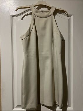 Guess Sleeveless High-Neck Women’s Dress in Cream